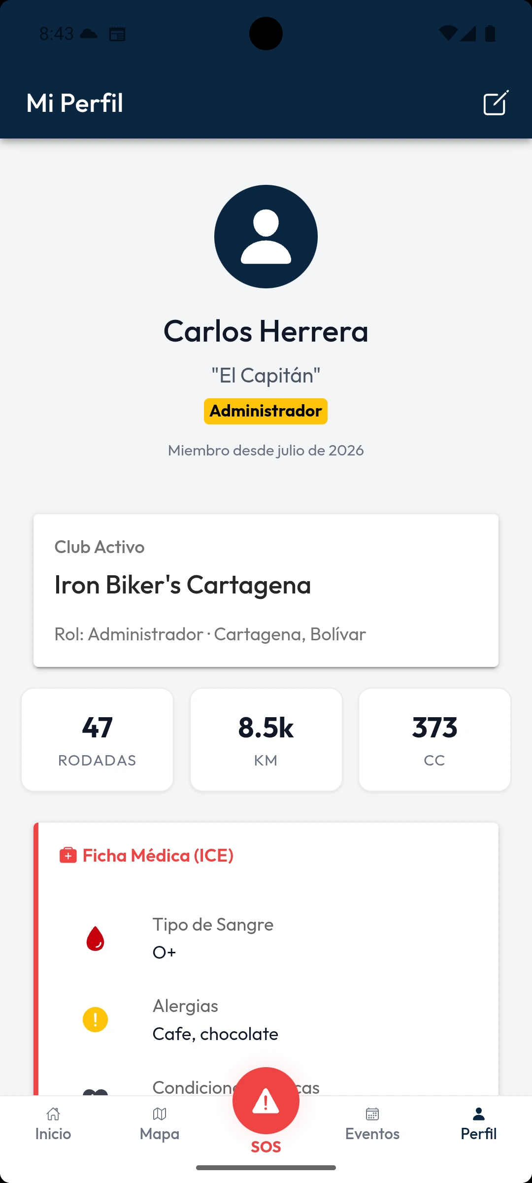 Perfil del piloto