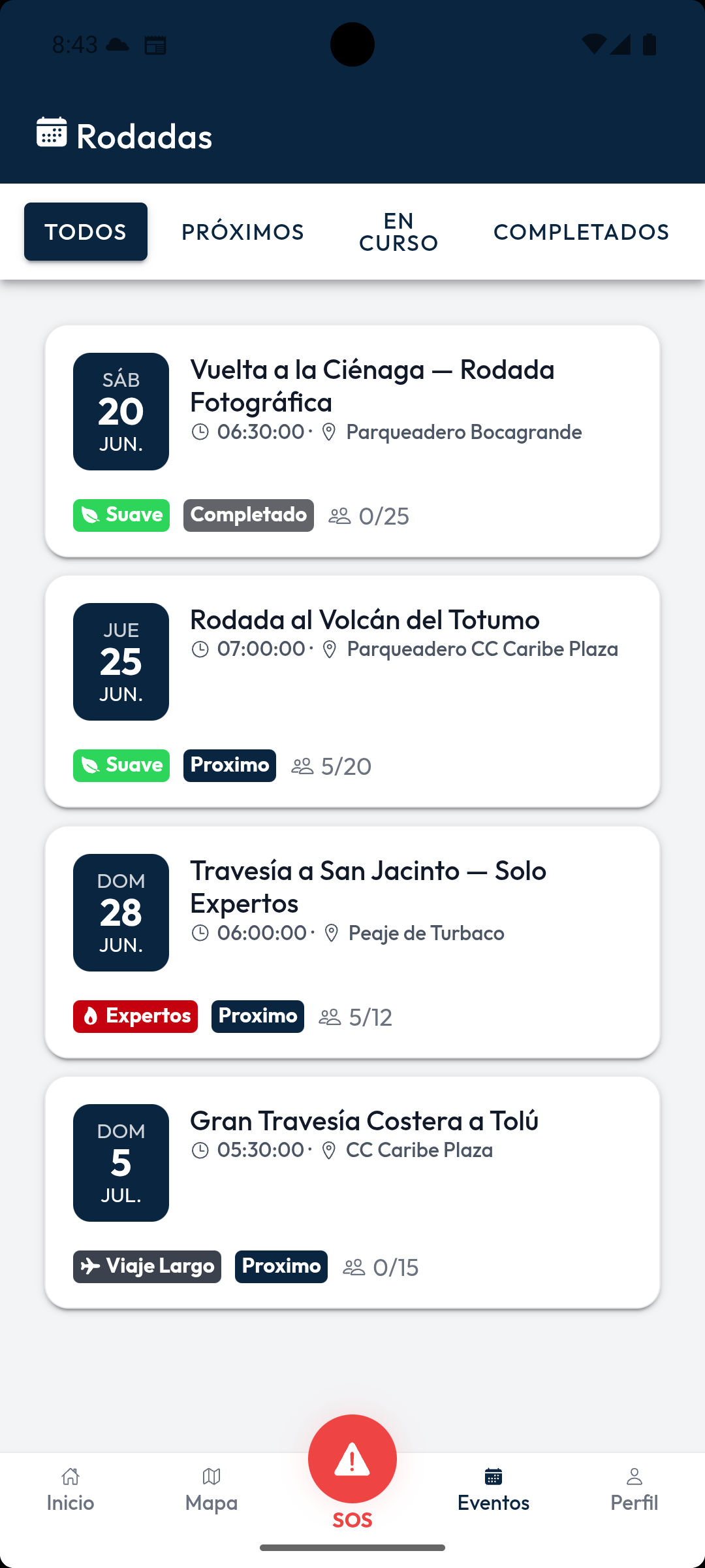 Lista de rodadas