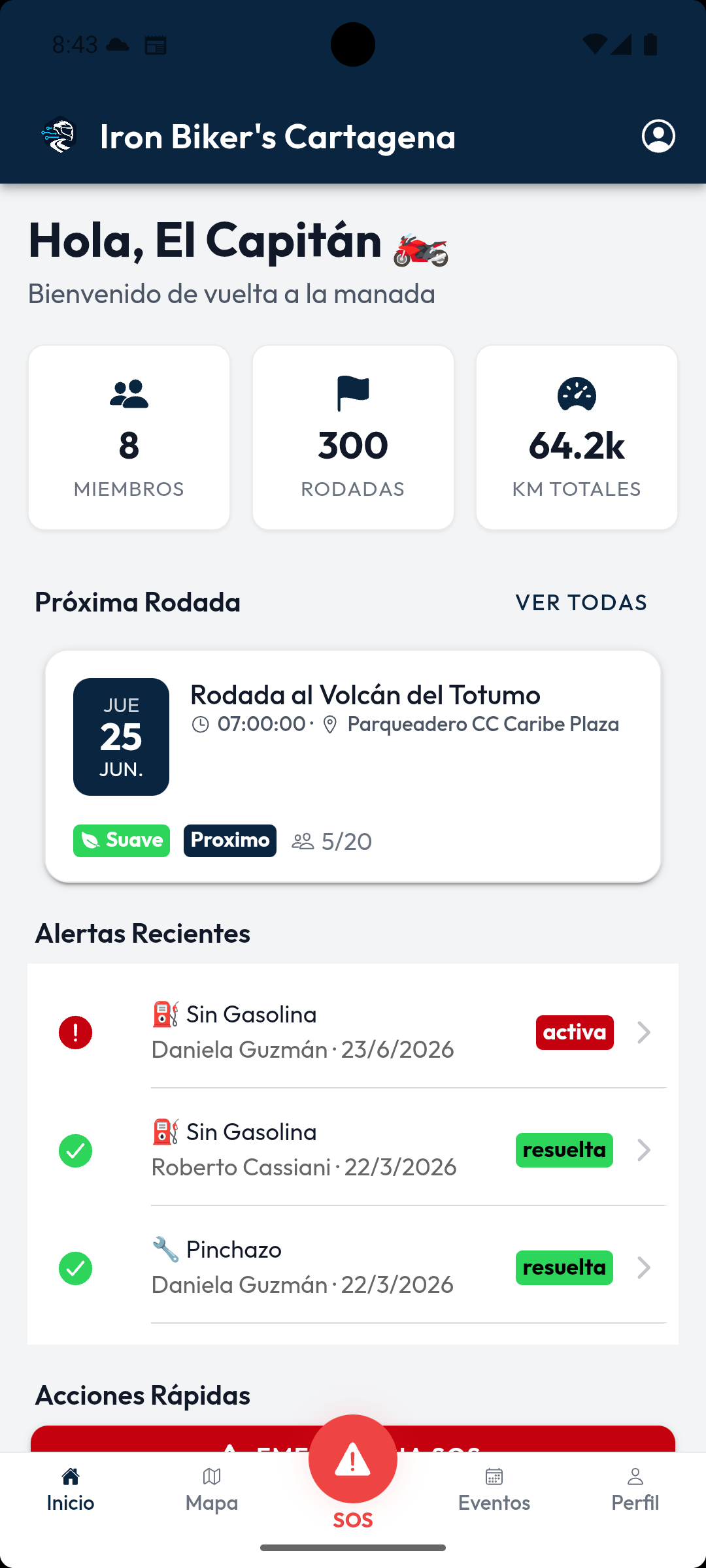 Dashboard de BikerOS